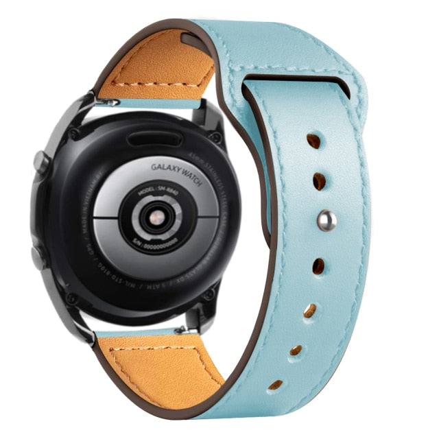 20mm 22mm Leather band for Samsung Galaxy Watch - Carbon Cases