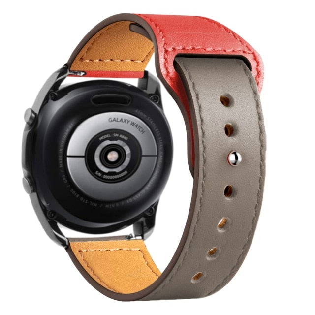 20mm 22mm Leather band for Samsung Galaxy Watch - Carbon Cases