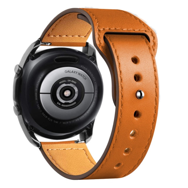 20mm 22mm Leather band for Samsung Galaxy Watch - Carbon Cases