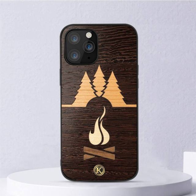 Wood Grain Soft Silicone Phone Case For iPhone - Carbon Cases