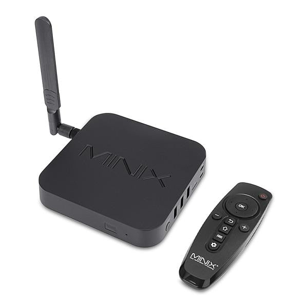 MINIX NEO U9-H+MINIX NEO A2 Smart TV Box 64-bit Octa-Core Media Hub Android 2GB/16GB/4K/HDR Six-Axis Gyroscope Remote Air Mouse - Carbon Cases