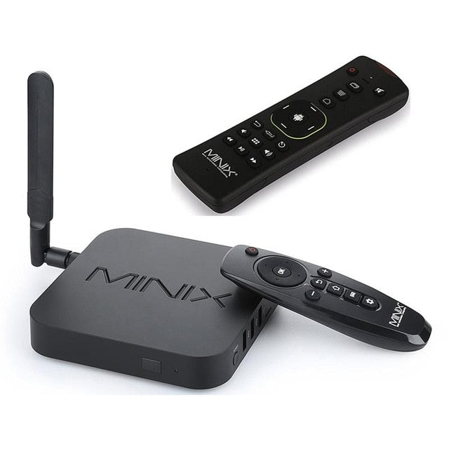 MINIX NEO U9-H+MINIX NEO A2 Smart TV Box 64-bit Octa-Core Media Hub Android 2GB/16GB/4K/HDR Six-Axis Gyroscope Remote Air Mouse - Carbon Cases