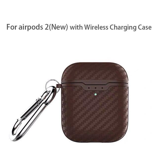Wireless Charging Case Headphones Case Box Cover Carbon Fibre Texture Design Case For AirPods - Carbon Cases