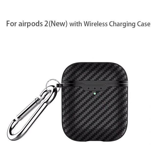 Wireless Charging Case Headphones Case Box Cover Carbon Fibre Texture Design Case For AirPods - Carbon Cases