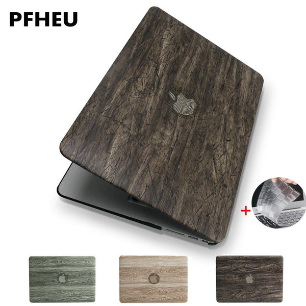 Classical Wood Grain PU Leather Top For MacBook - Touch Bar + Keyboard Cover - Carbon Cases